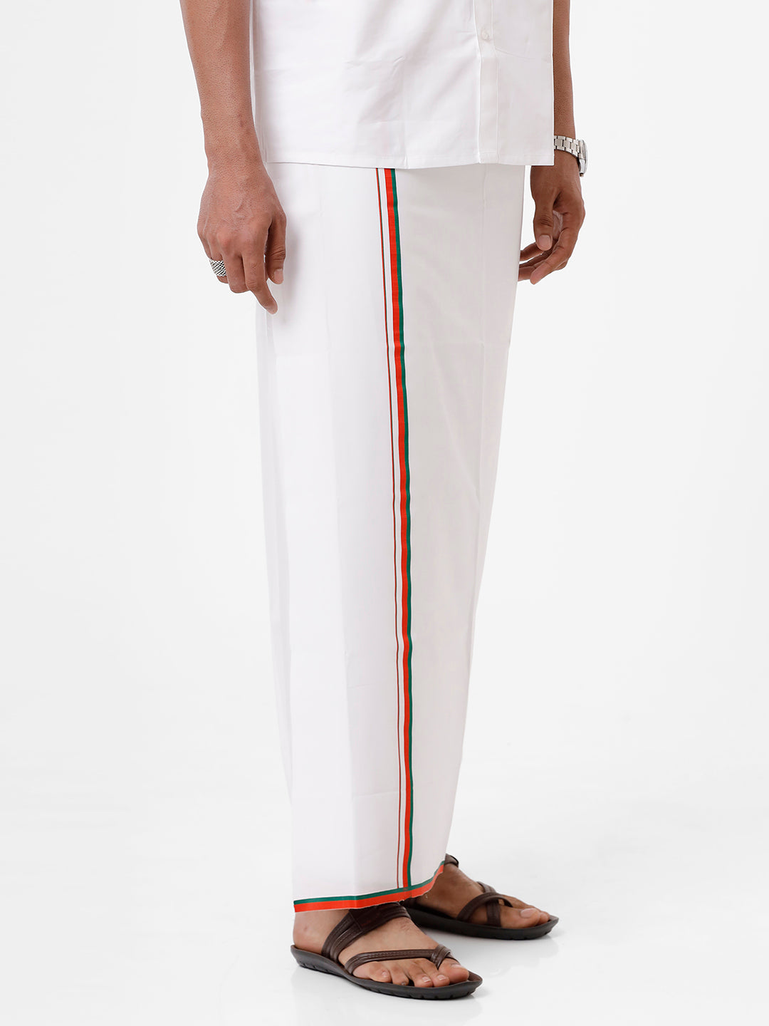 Men 100% Cotton Single Layer Political Dhoti MLA BJP