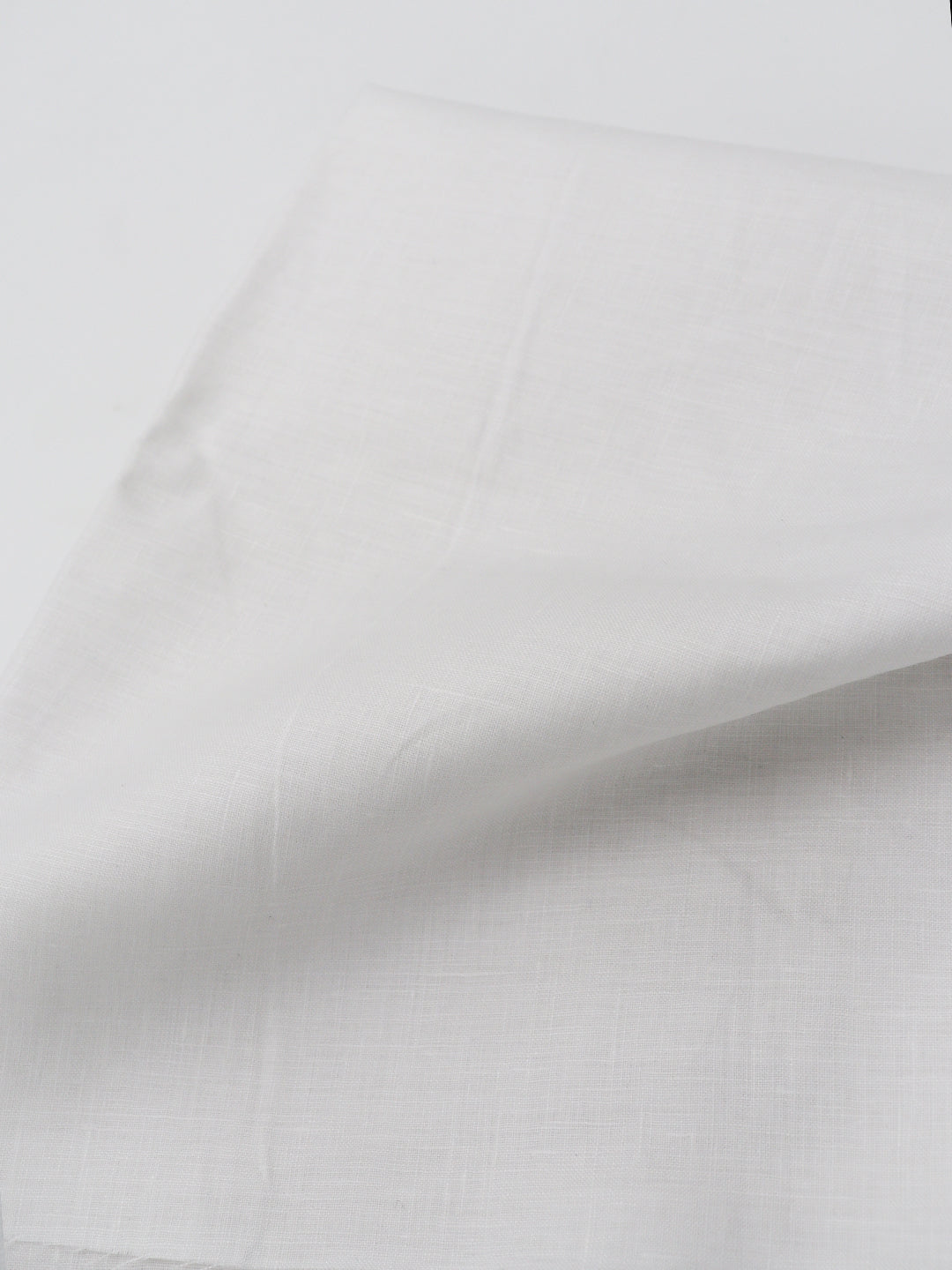 Men Premium Pure Linen White Shirt Fabric Linen Park Euro