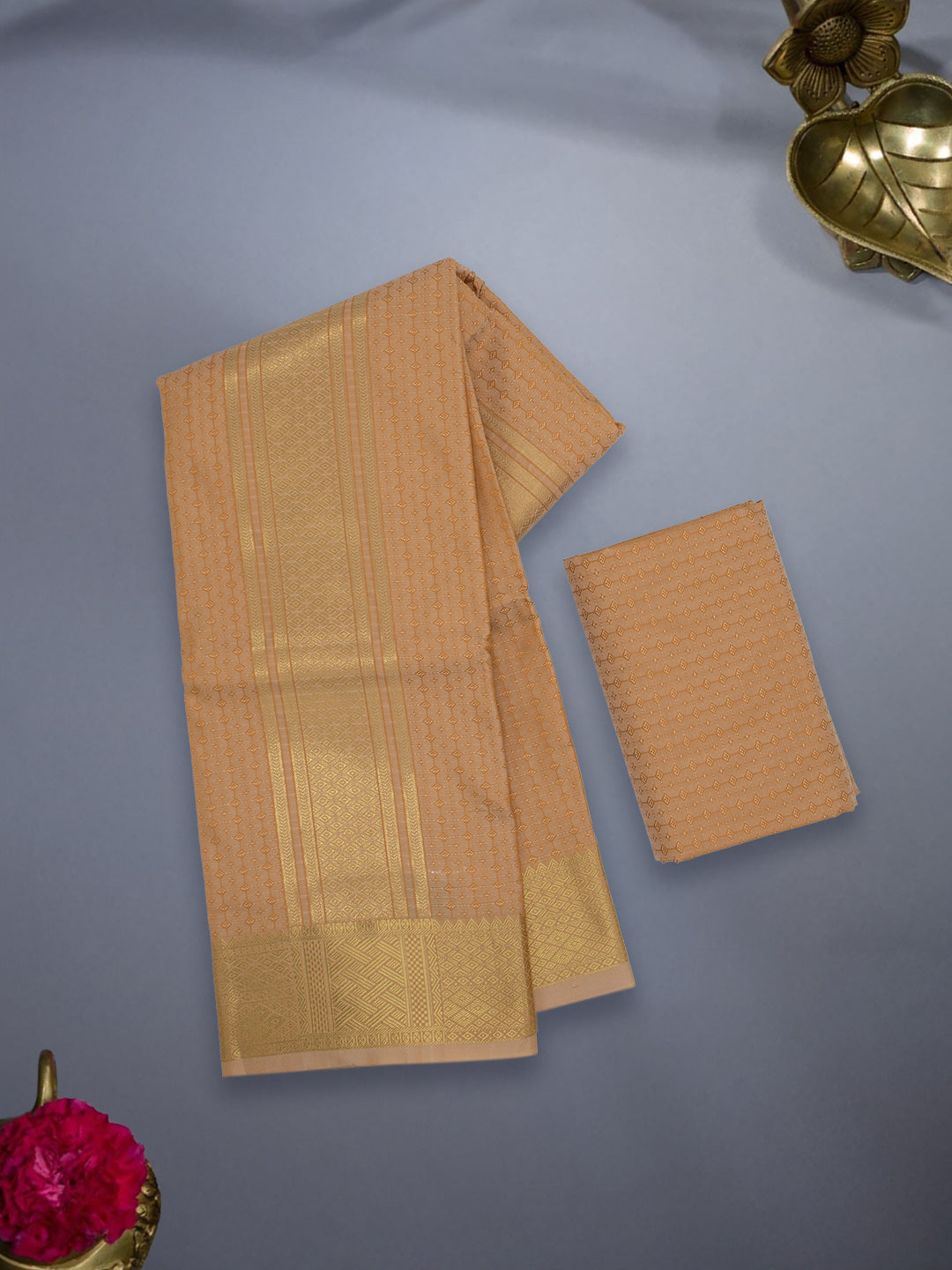 Men Art Silk Dhoti & Shirting Set Gazal Subakalyan (2 in 1) SK05