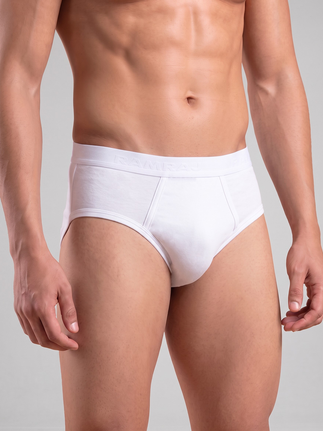 100% Combed Cotton White Outer Elastic Brief Suriya Plus Size (Pack of 2)