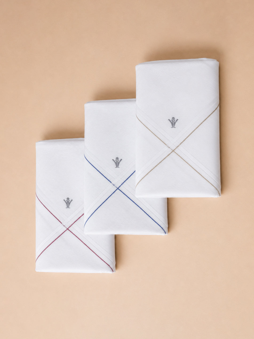 Cotton White Hand Kerchief 2700 (3 in 1)