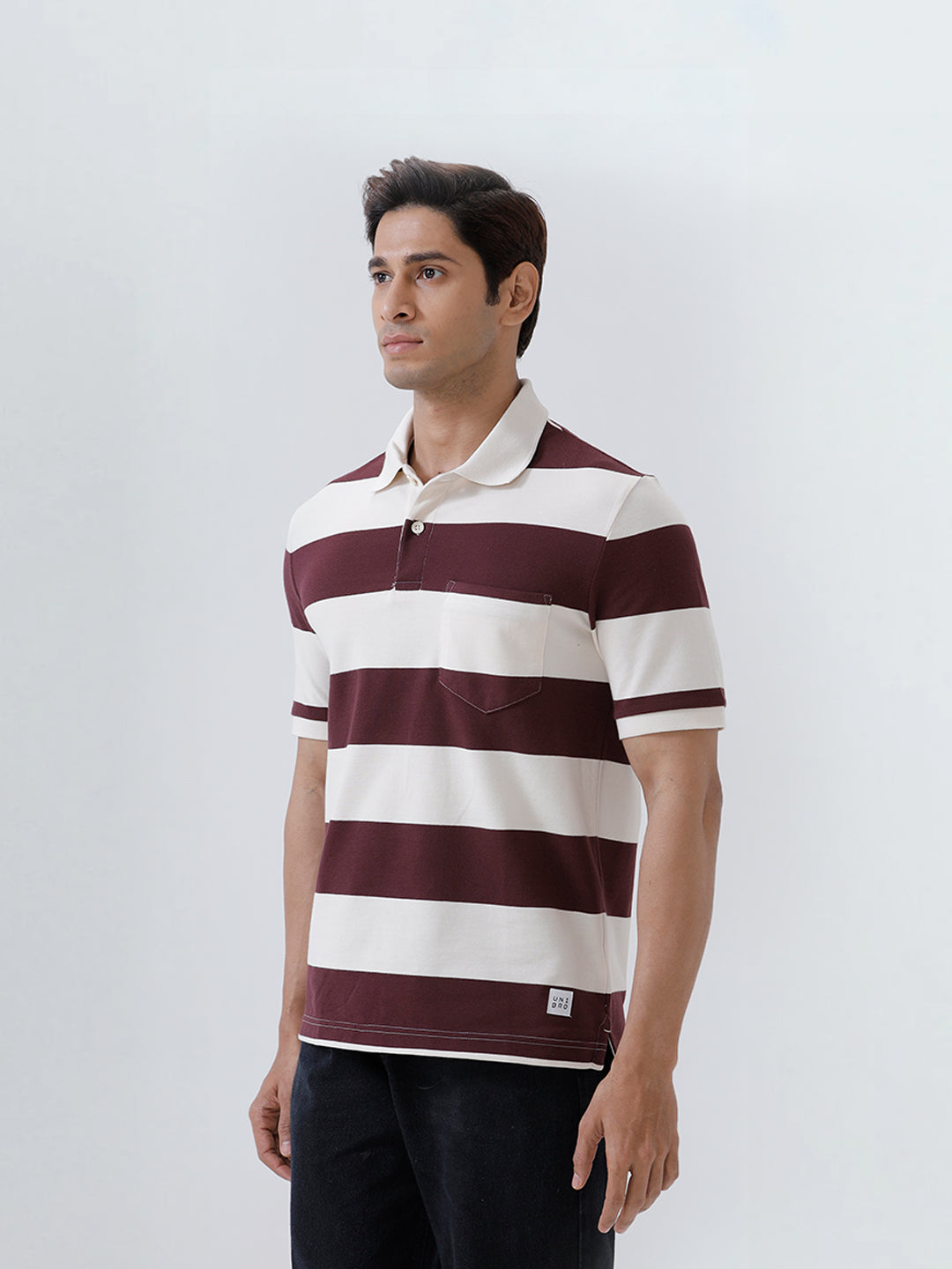 Men Smart Fit Exclusive Striped Polo T-Shirt Vineyard ED2