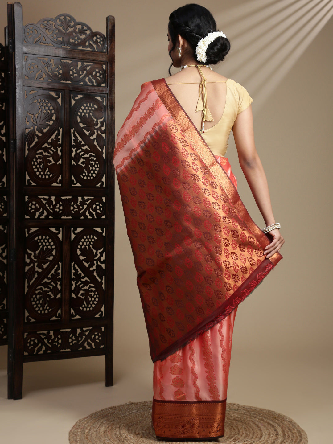 Women Red Art Silk Saree ASS114
