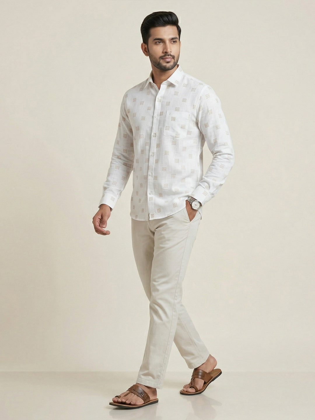 Men Cotton Rich Printed Shirt T66 APT11