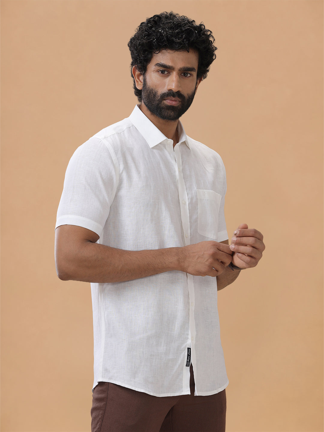 Pure Linen White Shirt – Linen Park 5090 | Fine 70 LEA