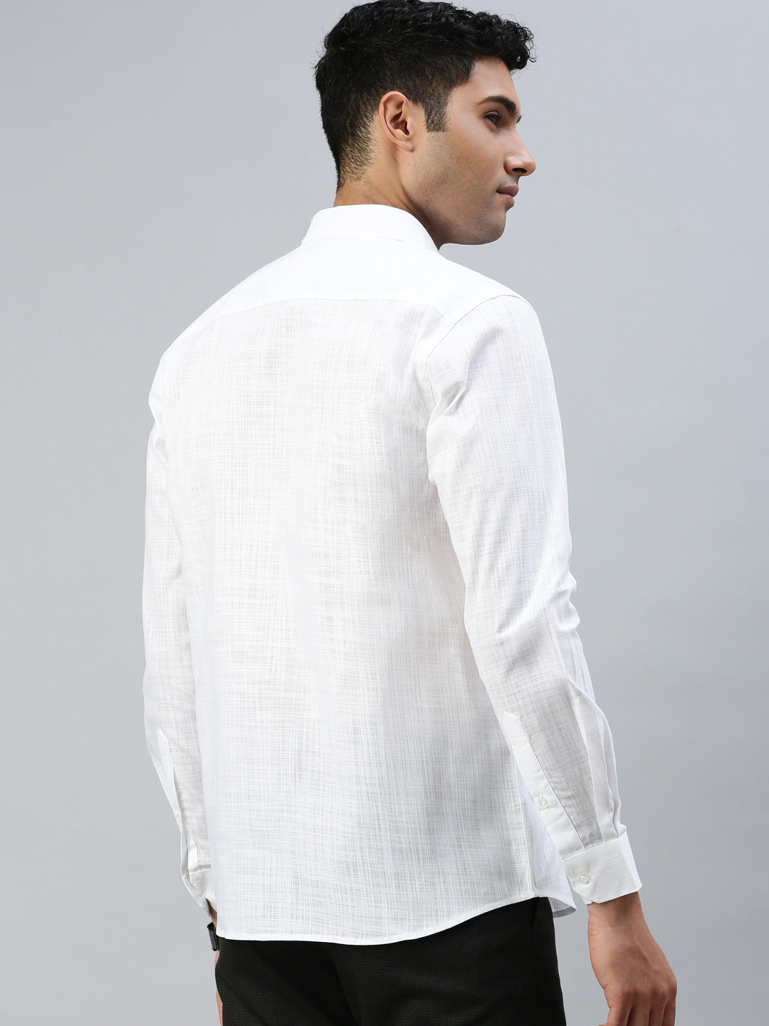 Men Cotton Rich Celebrity White Shirt V3