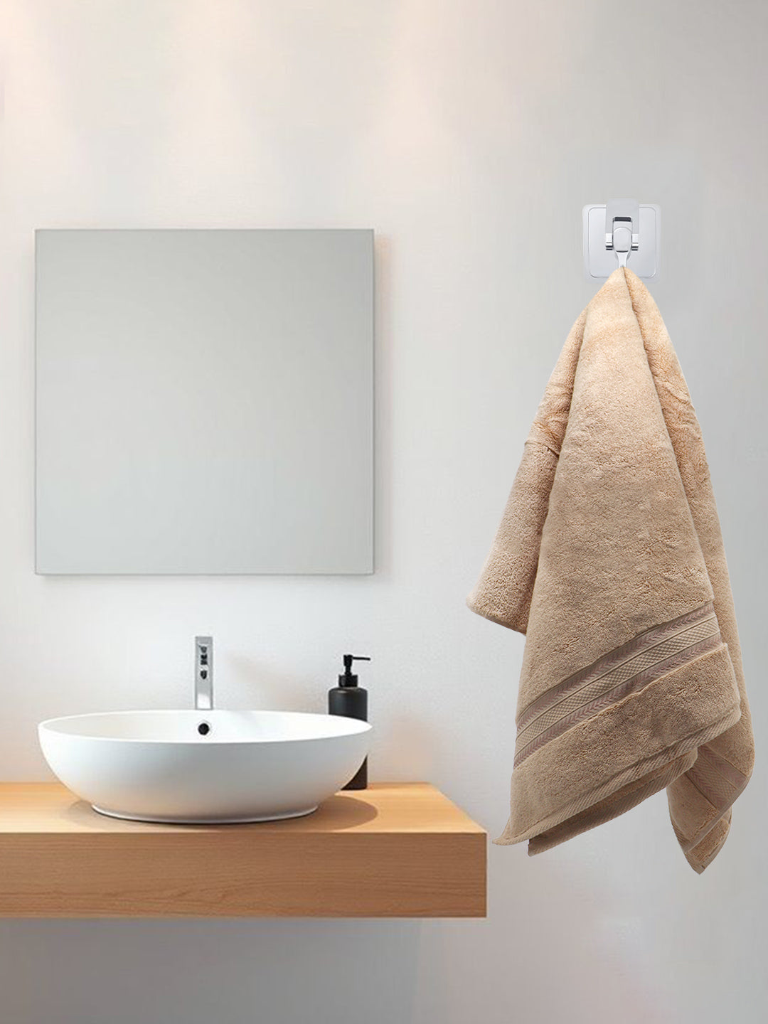Luxury Bath Zero Twist Terry Towel Beige - 0.90m*1.80m