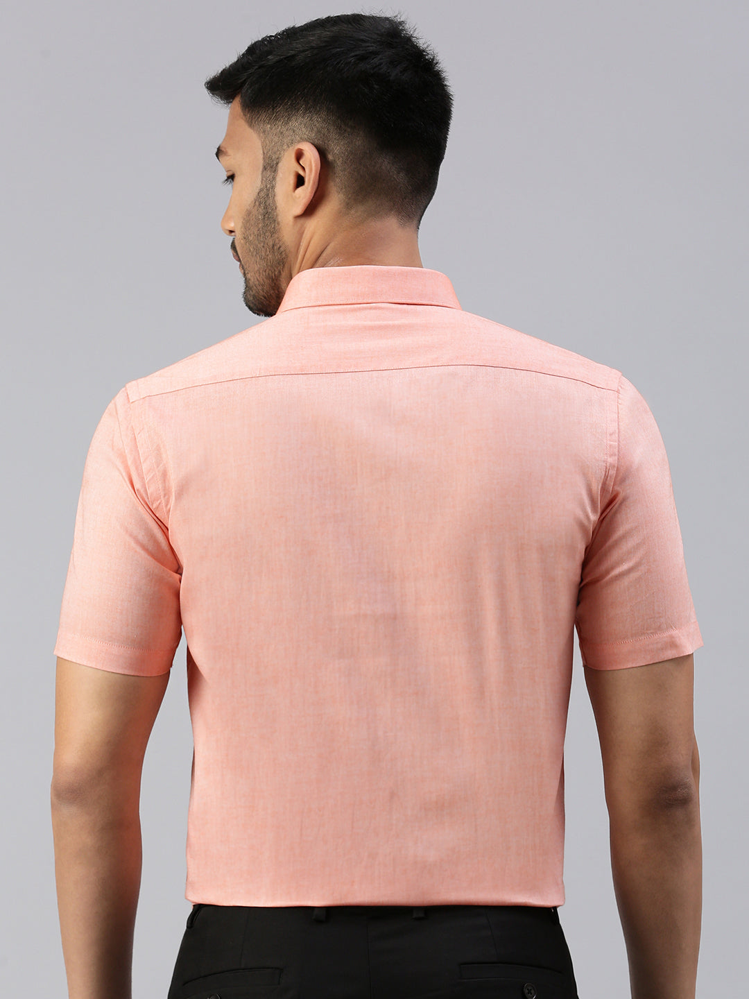 Men 100% Cotton Smart Fit Shirt Orange CL6 GD4