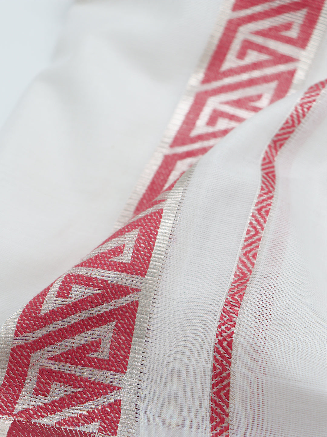 Men Premium Cotton Double Layer White Dhoti with Fancy Border Luxury Club LC25