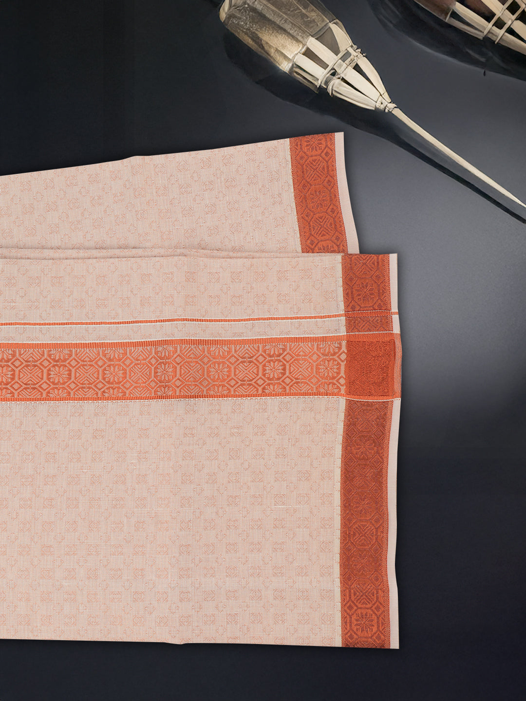 Men Copper Tissue Jacquard Shirting & Dhoti Set Celebrity Elegant CEC01