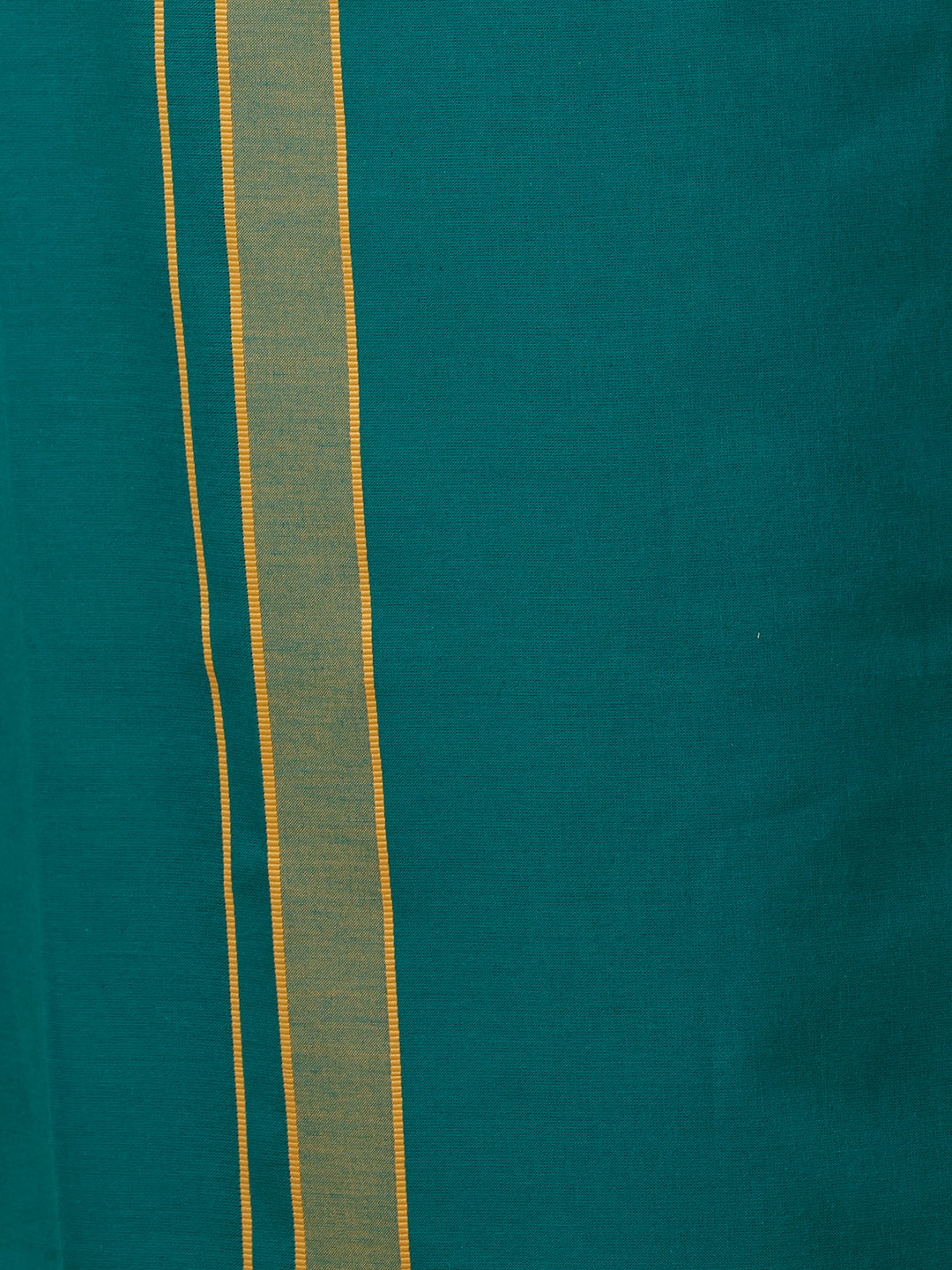 Men Cotton Blend Single Layer Green Dhoti with Fancy Border Enchant Colour 2 EC03