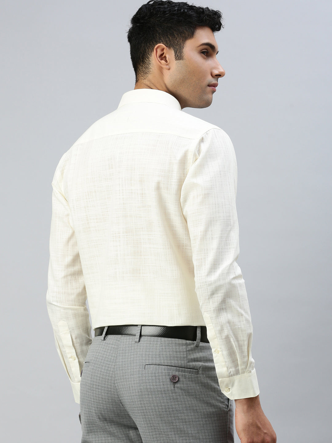 Men Cotton Rich Shirt Cream Celebrity