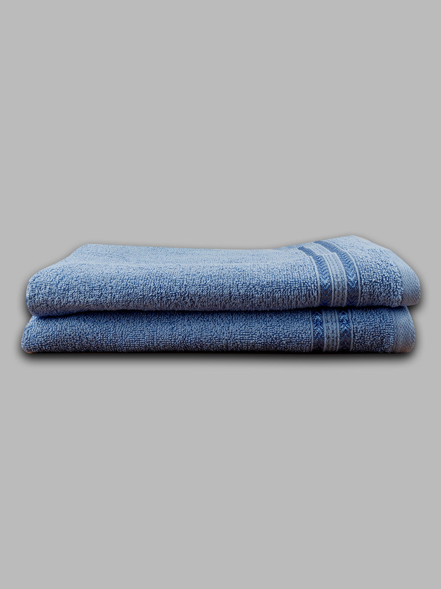 Premium Soft & Absorbent Light Blue Terry Hand Towel HC3-View two