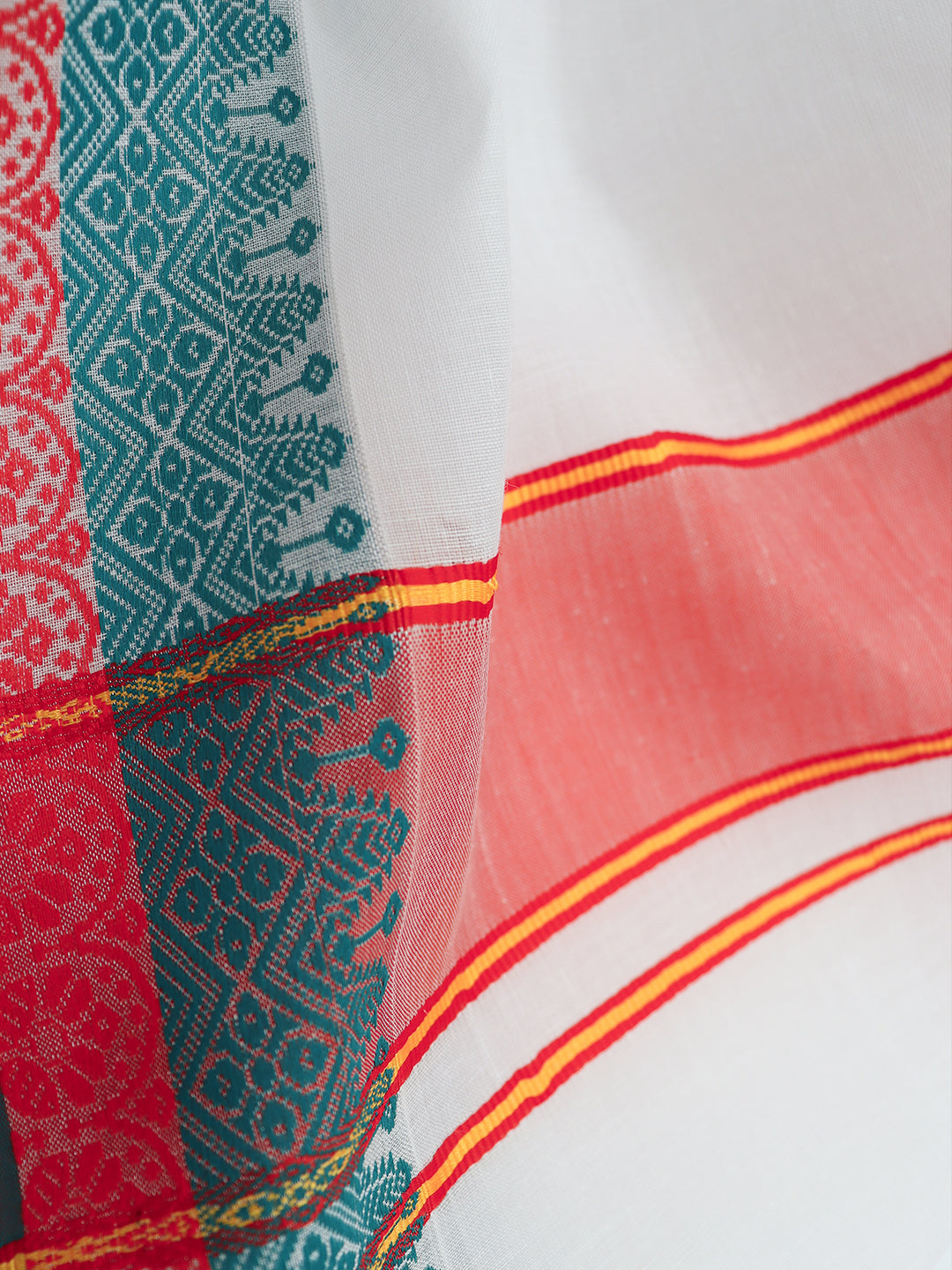 Men Cotton Orange Fancy Border Panchakacham with Angavasthram Keerthisena (9+5) KS07