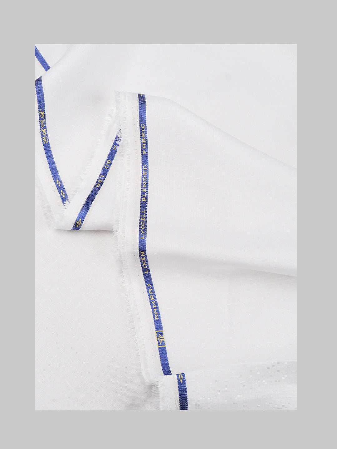 Men Premium Linen Lyocell White Plain Shirt Fabric