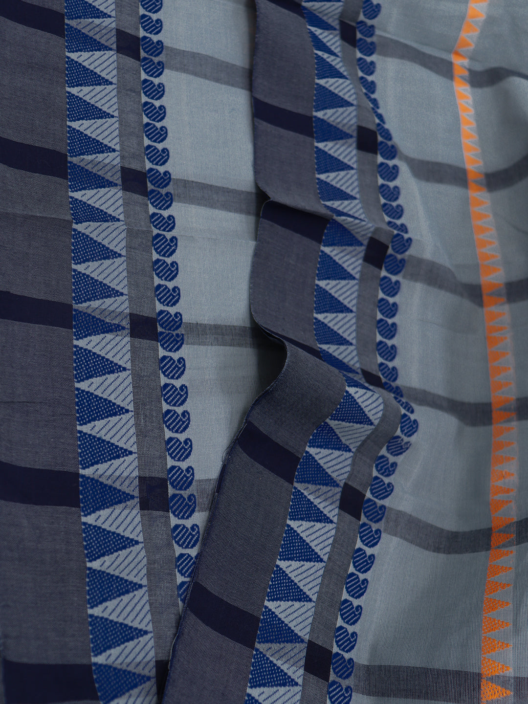 Women Grey Checks Pure Chettinad Cotton Saree PCS218