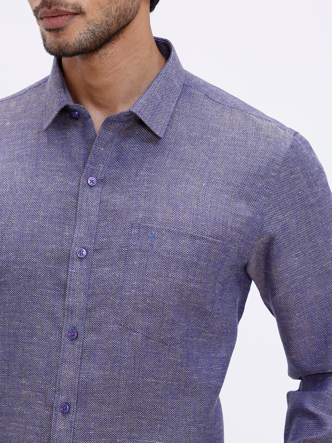 Men Cotton Rich Shirt Dark Blue Trendy 12 YL3