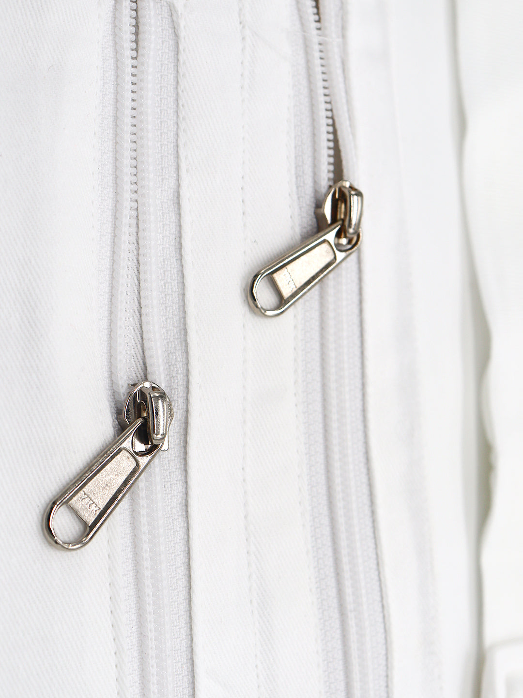 Men Luxury White Dhoti Belt with Zipper Pockets