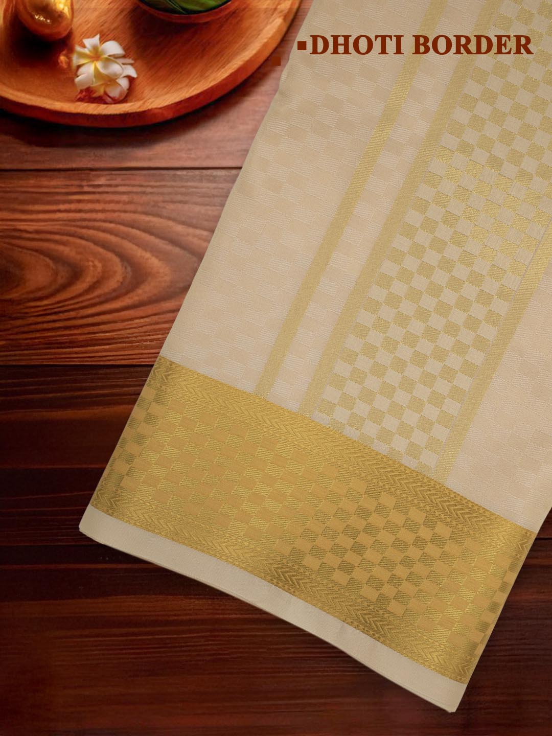 Men Art Silk Dhoti & Shirting Set Peach Subakalyan (2 in 1) SK07