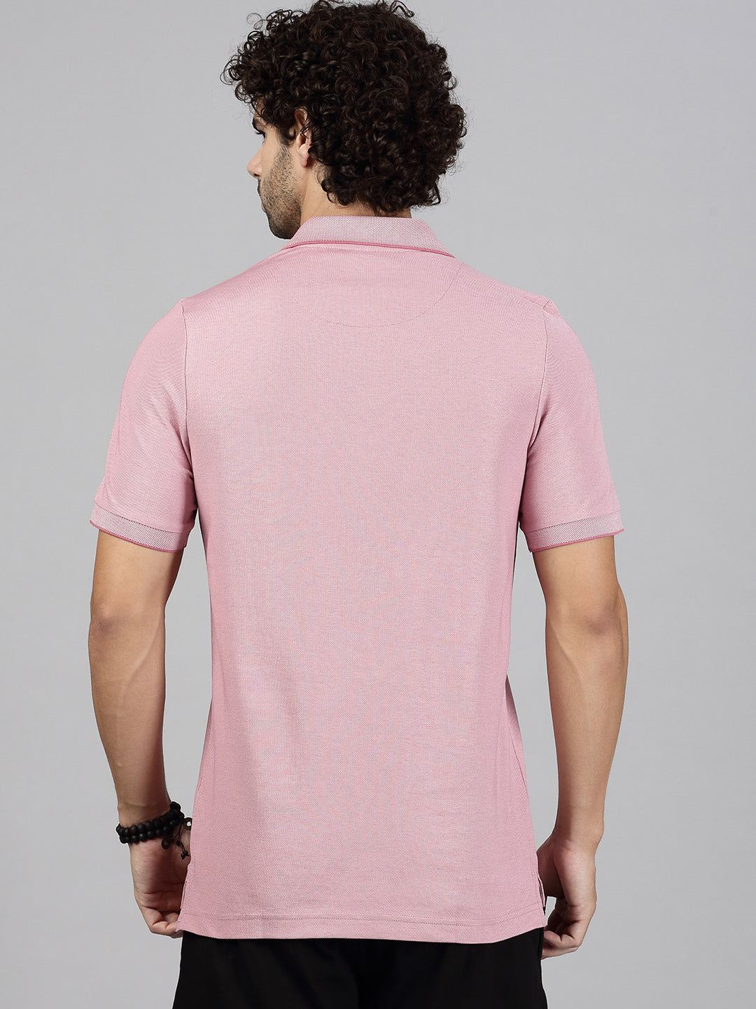 Men Cotton Rich Smart Fit Expert Polo T-Shirt Heather Rose EP44