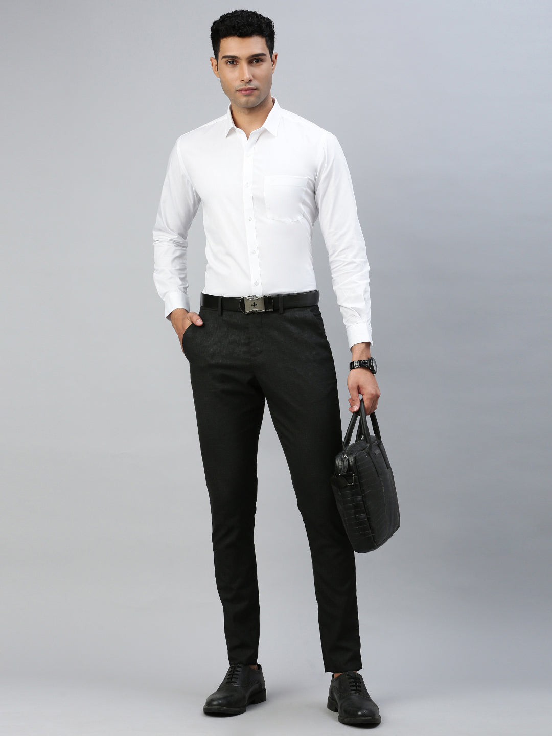 Men 100% Cotton White Shirt_Winner