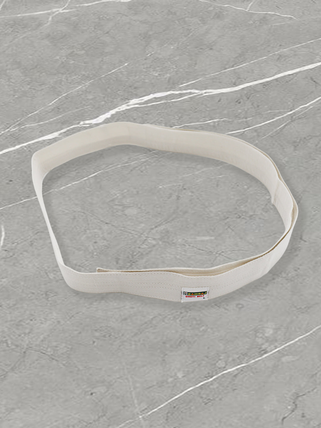 Men Soft & Grip Tissue Silver Dhoti Belt (Pack of 2)