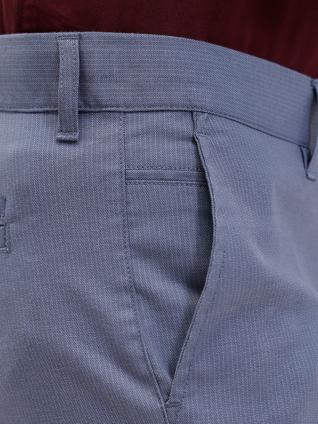 Men’s Smart Fit Cotton Lycra Stretch Pant Blue