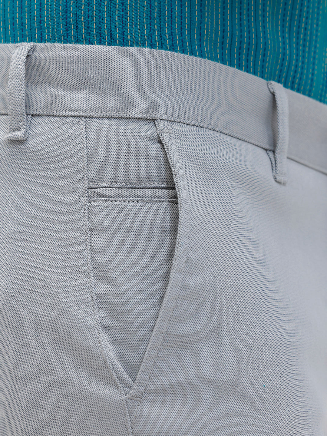 Men’s Smart Fit Cotton Lycra Stretch Grey Pant