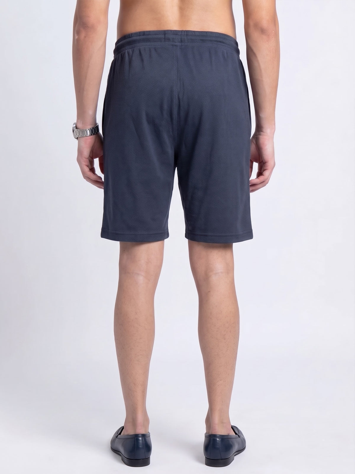 Cotton Rich Aeroflex Structured Navy Shorts AFS2