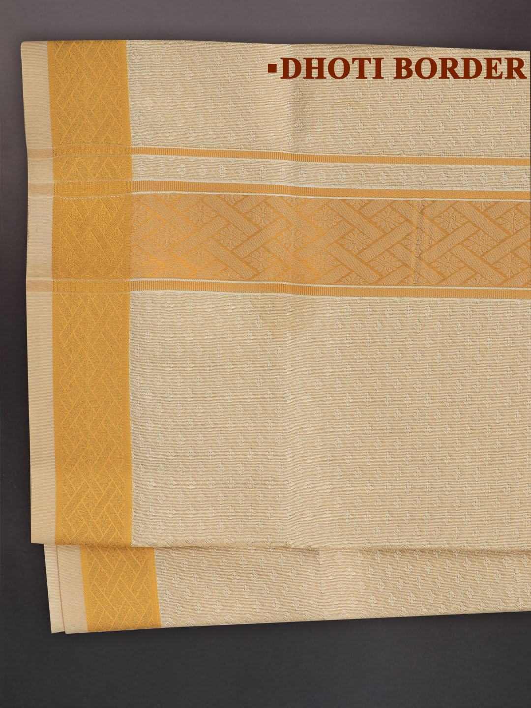 Men Art Silk Dhoti & Shirting Set Gold Moon Stone(2*1)
