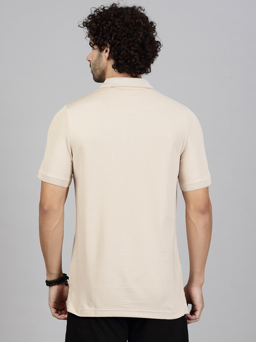 Mens Cotton Rich Smart Fit Expert Polo T-Shirt Beige EP31