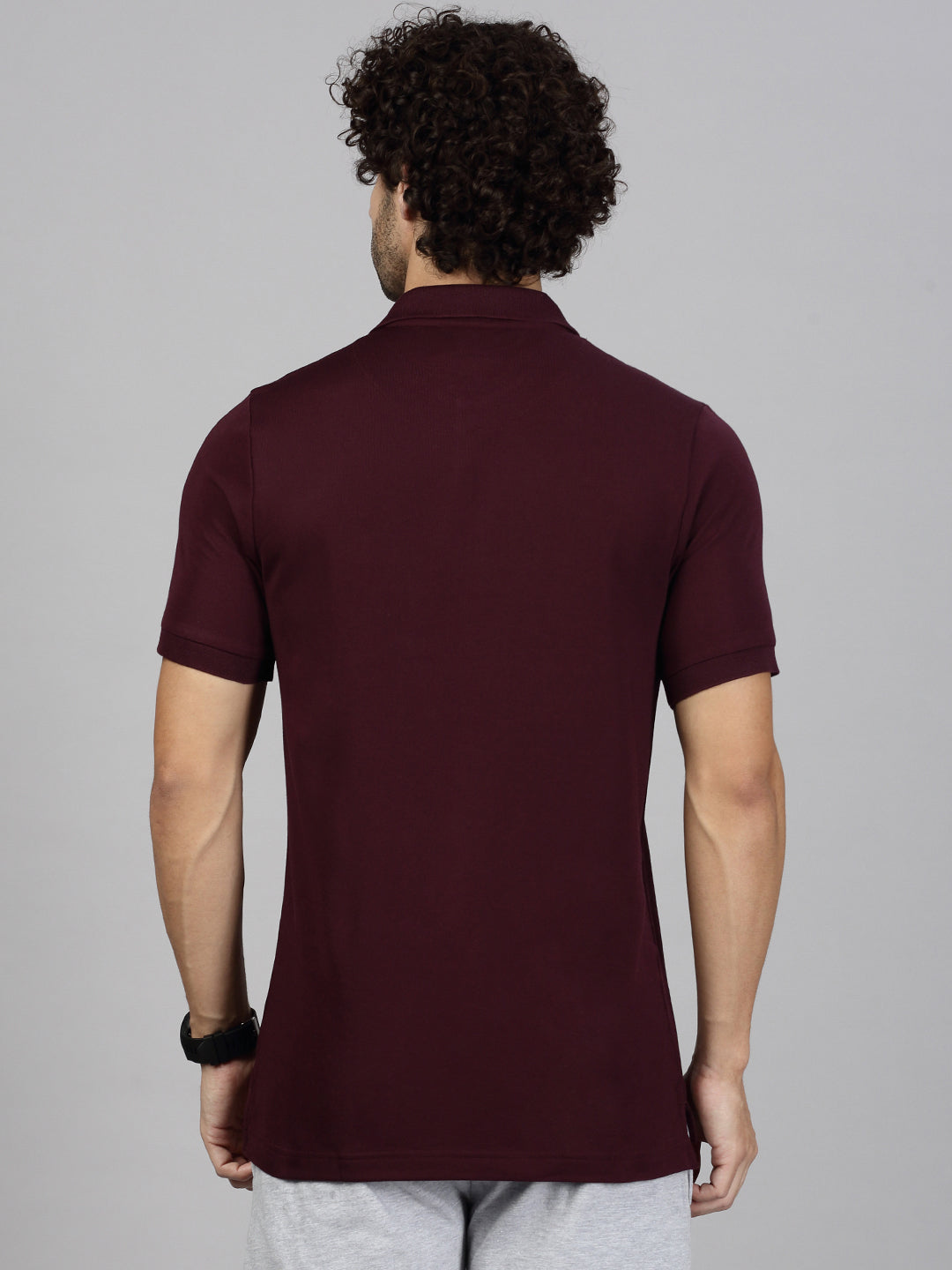 Men Cotton Rich Smart Fit Expert Polo T-Shirt Grape EP29