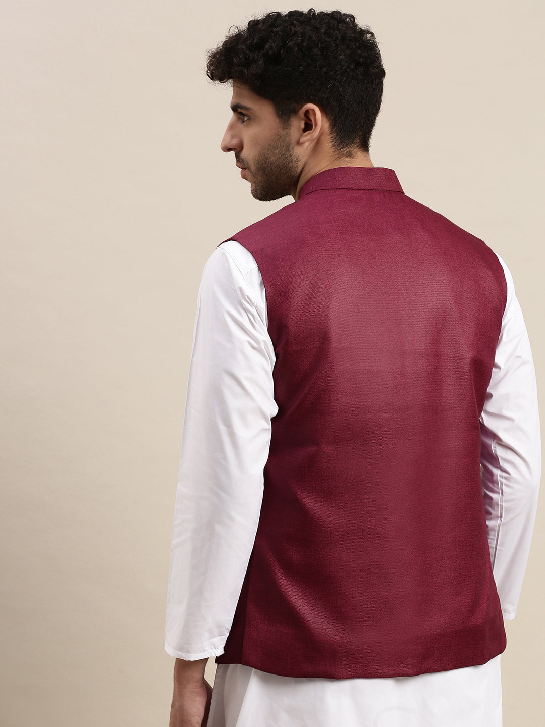 Men Ethnic Jacket Purple DW18