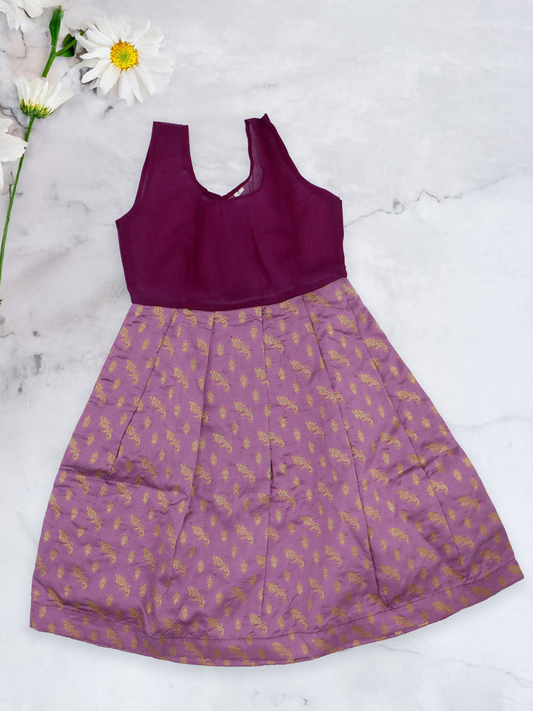 Girls Traditional Skirt Set Violet with Purple GPS21