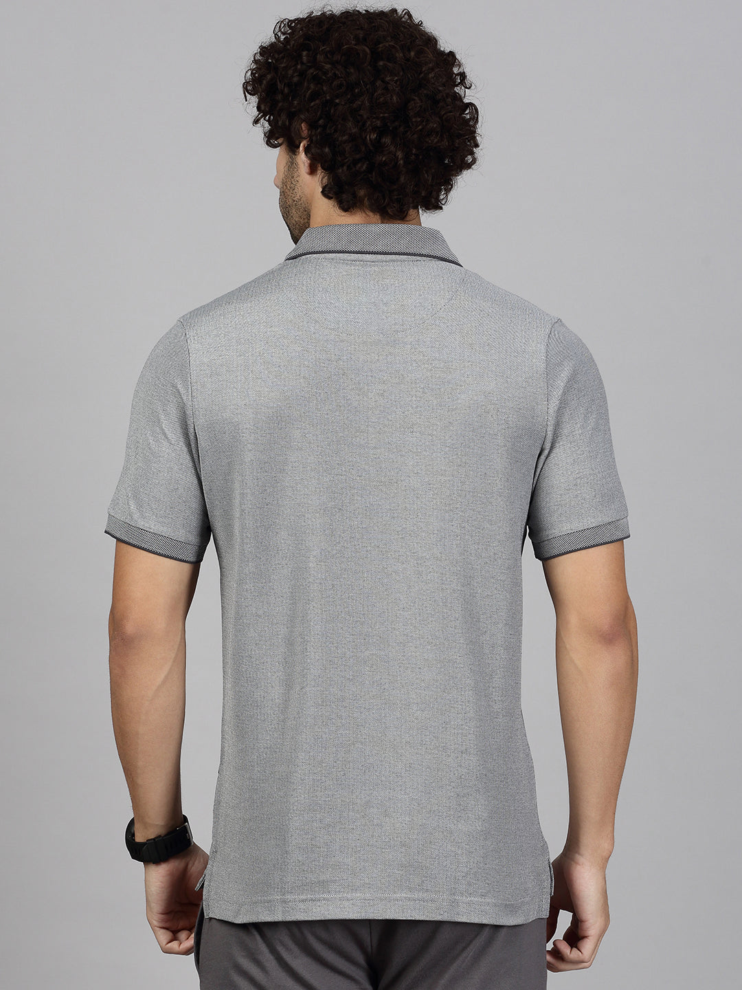 Men Cotton Rich Smart Fit Expert Polo T-Shirt Heather Grey EP36