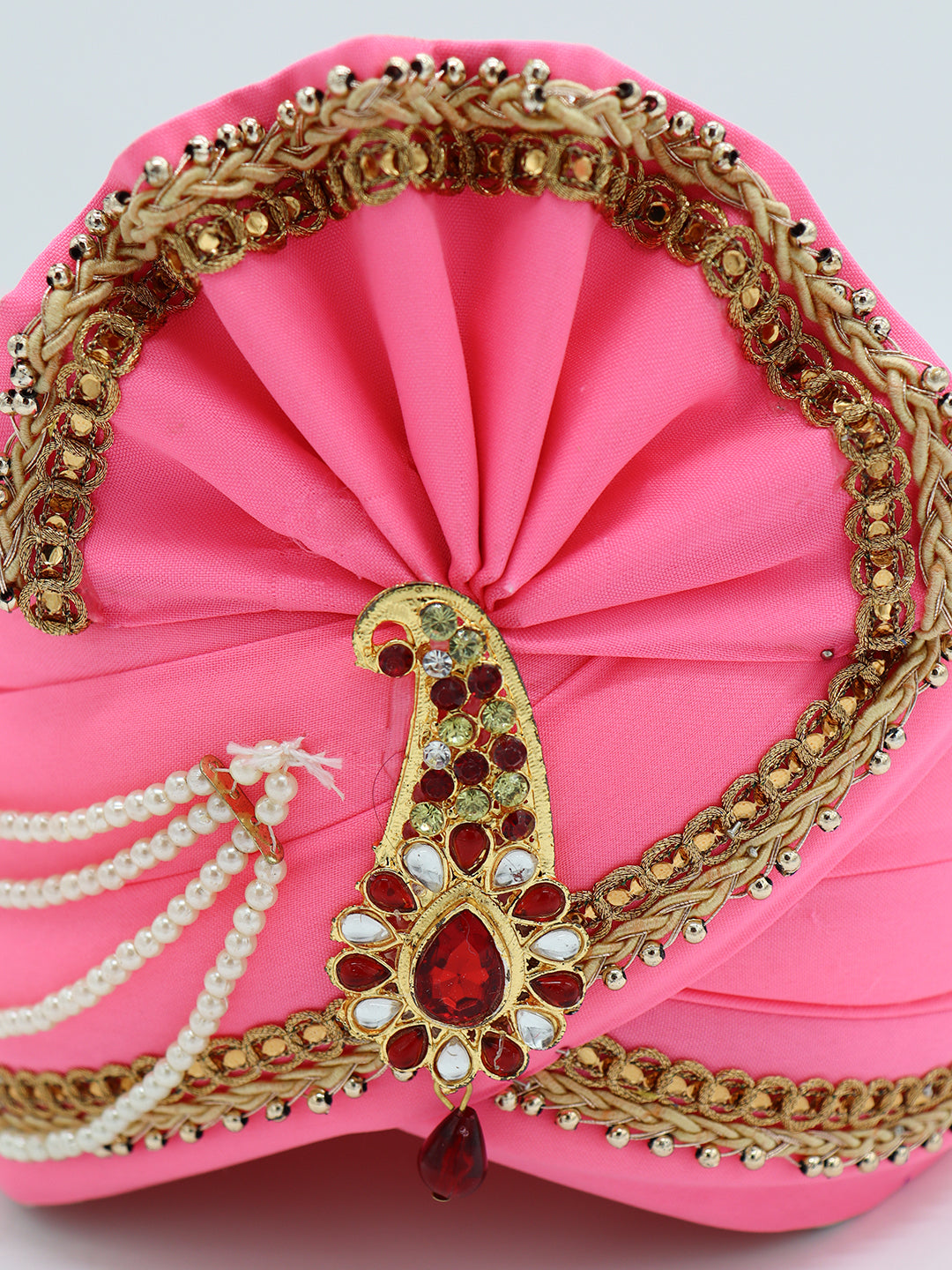 Traditional Silky Style Wedding Turban - 111