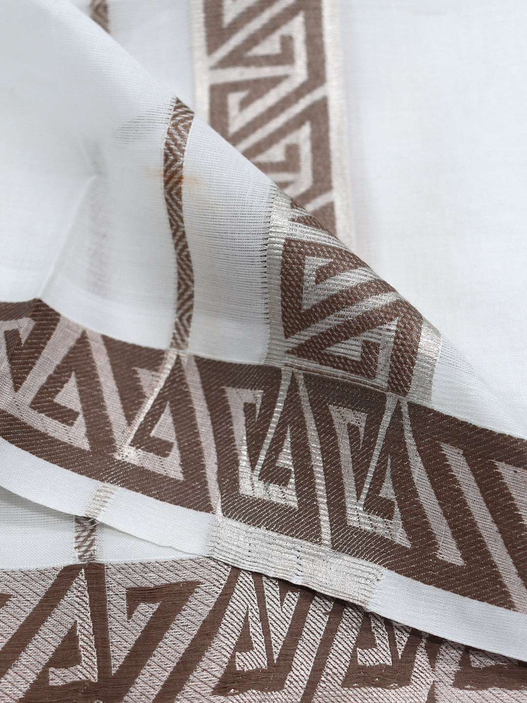 Men Premium Cotton Double Layer White Dhoti with Fancy Jari Border Luxury Club LC18