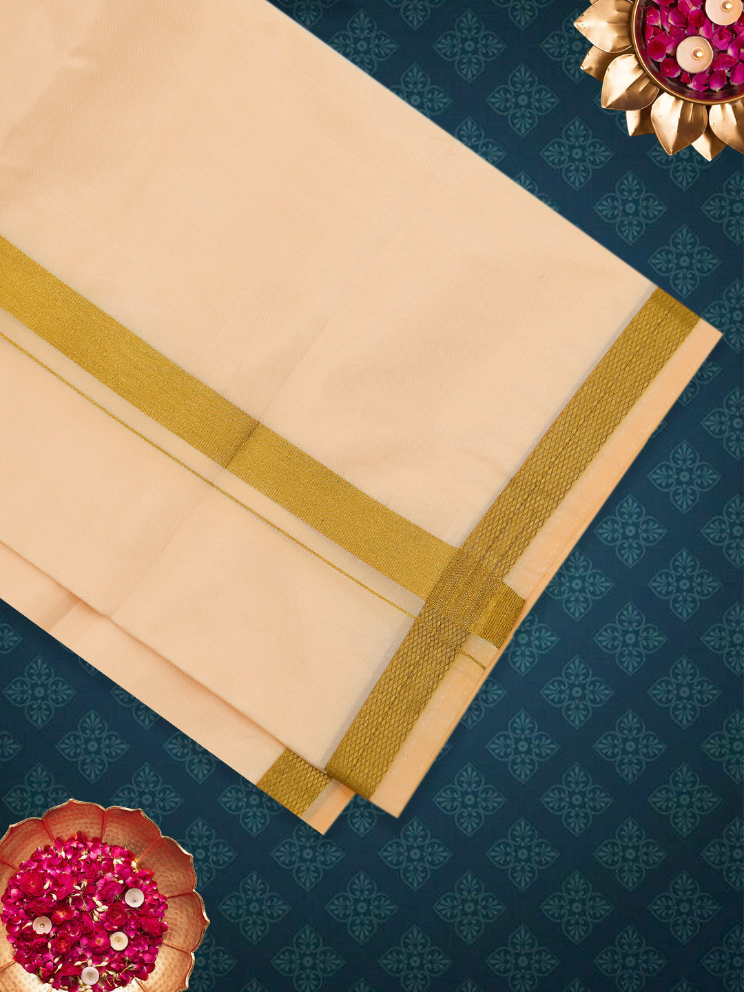 Men Art Silk Dhoti & Shirting Set Champ Ashirwath (2 in 1)