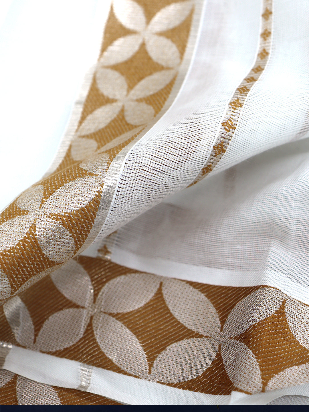 Men Premium Cotton Double Layer White Dhoti with Fancy Jari Border Luxury Club LC21