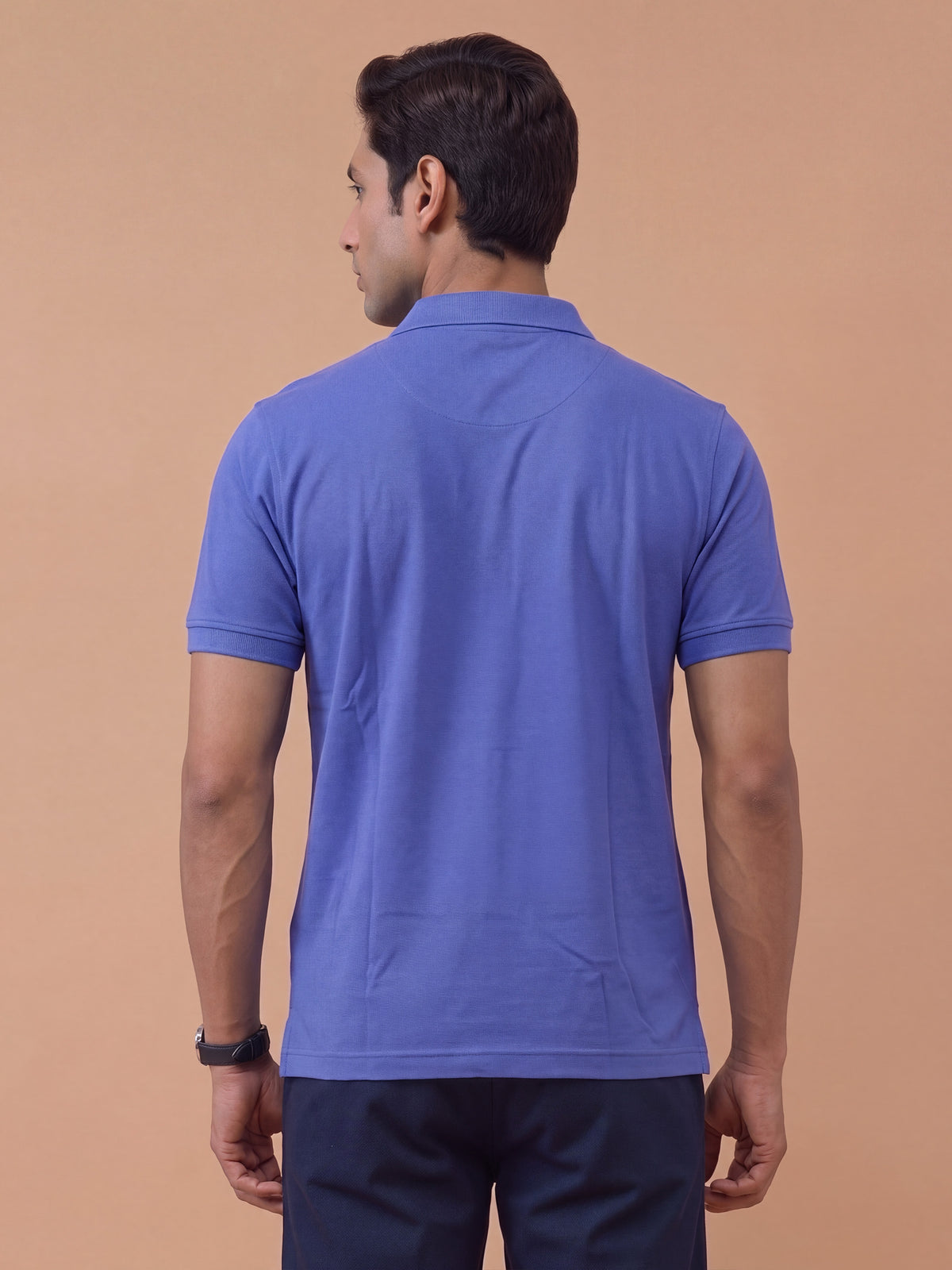 Cotton Rich Pique Polo T-Shirt Pacific Blue