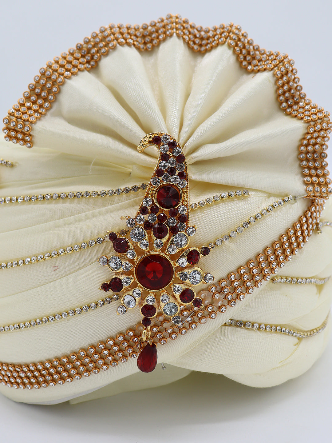 Traditional Silky Style Wedding Turban - 119