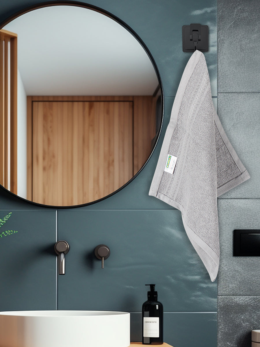Premium Soft & Absorbent Grey Terry Face Towel FC5 ( Pack of 5 )