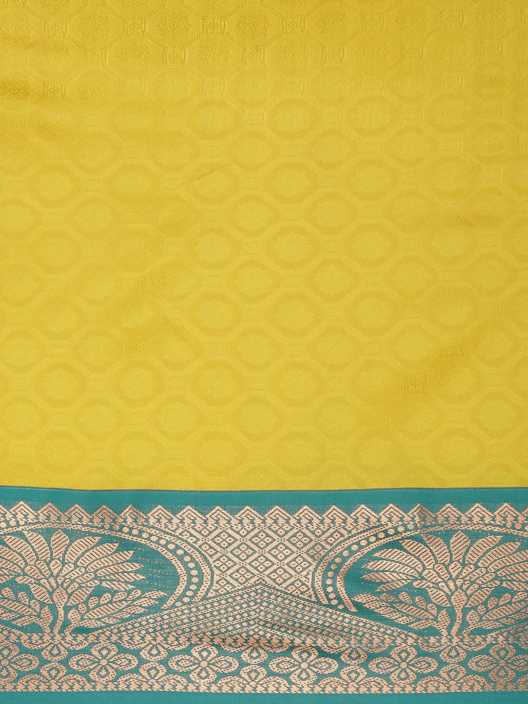 Women Yellow with Green Art Silk Saree ASS113