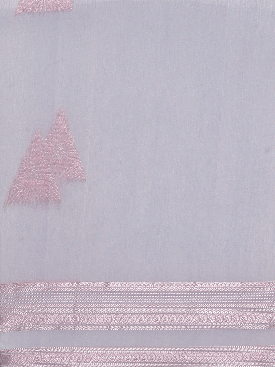 Women Light Blue Kora Cotton Fancy Saree SK103