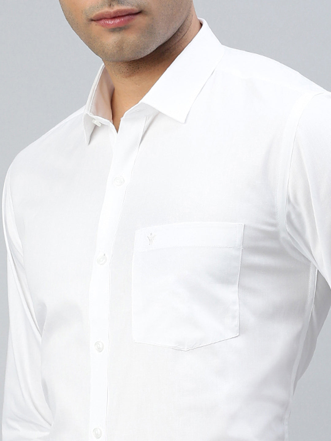 Men 100% Cotton White Shirt_Victory