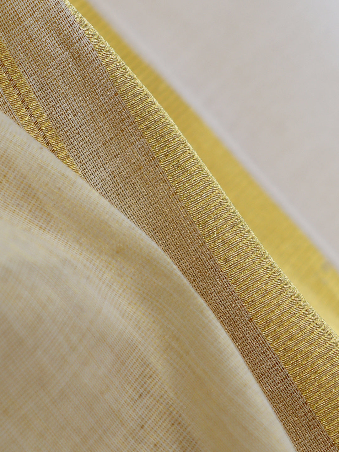 Men Premium Handloom Cream Dhoti with Fancy Border HLM64