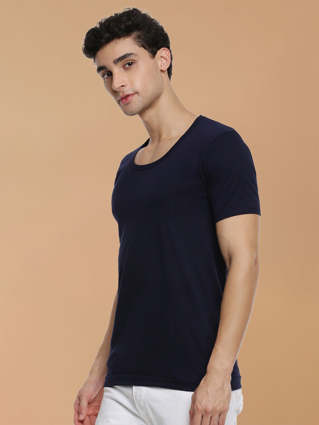 100% Combed Cotton Assorted Colour Sleeves Vest RNS Sukra (Pack of 2)