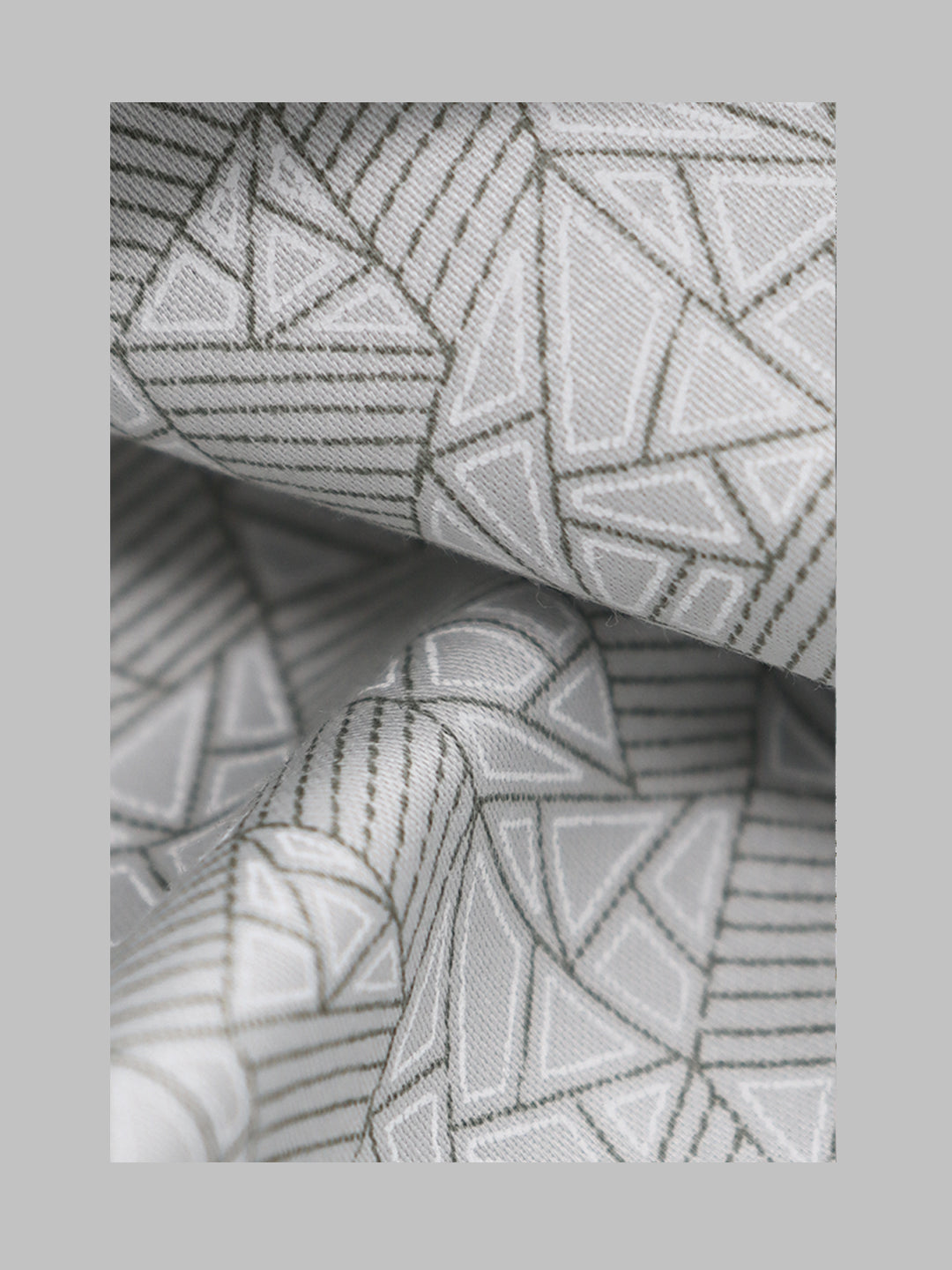 Men 100% Cotton Grey with Green Printed Shirt Fabric Oslo Print