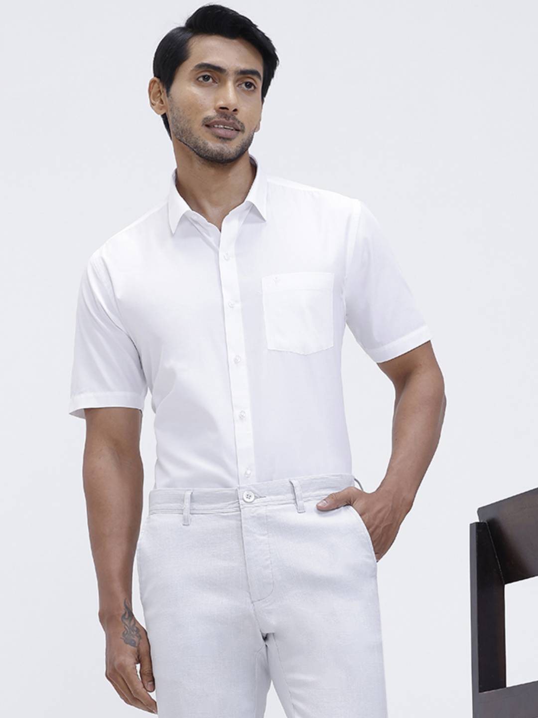 Mens Cotton Rich Shirt and Linen Cotton Light Blue Trouser Combo TR15502