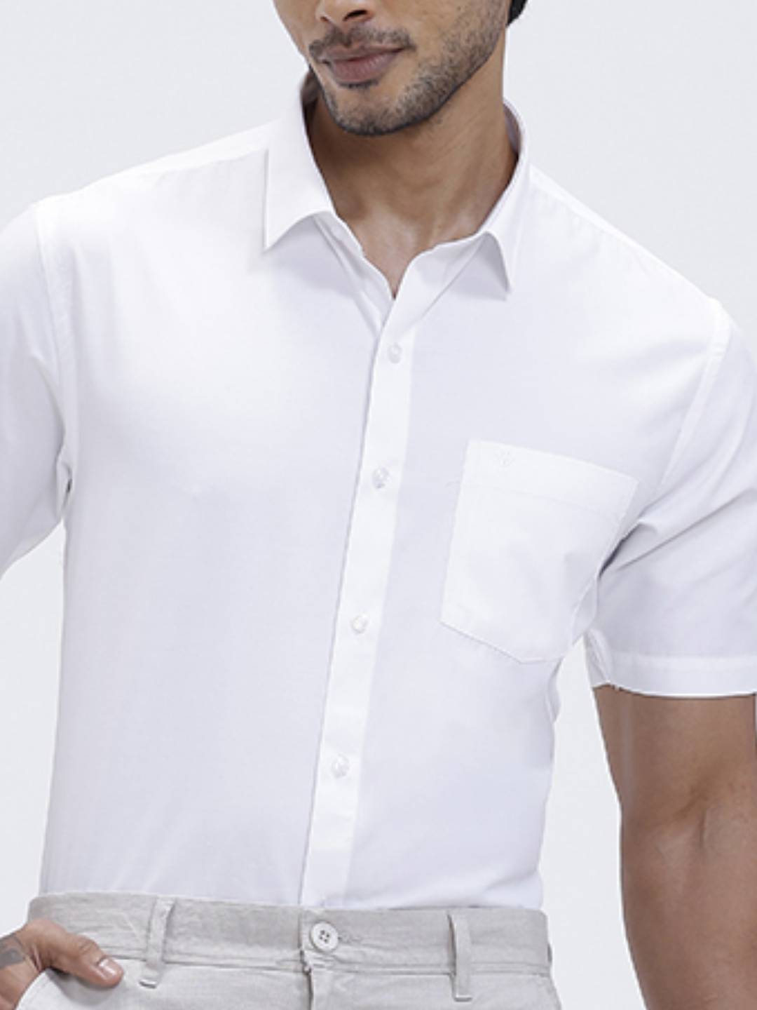 Mens Cotton Rich Shirt and Linen Cotton Off White Trouser Combo TR15503